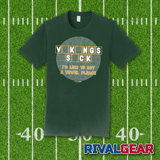 Promo Buy A Vowel T-Shirt for Packers Football Fans (Anti-Vikings)