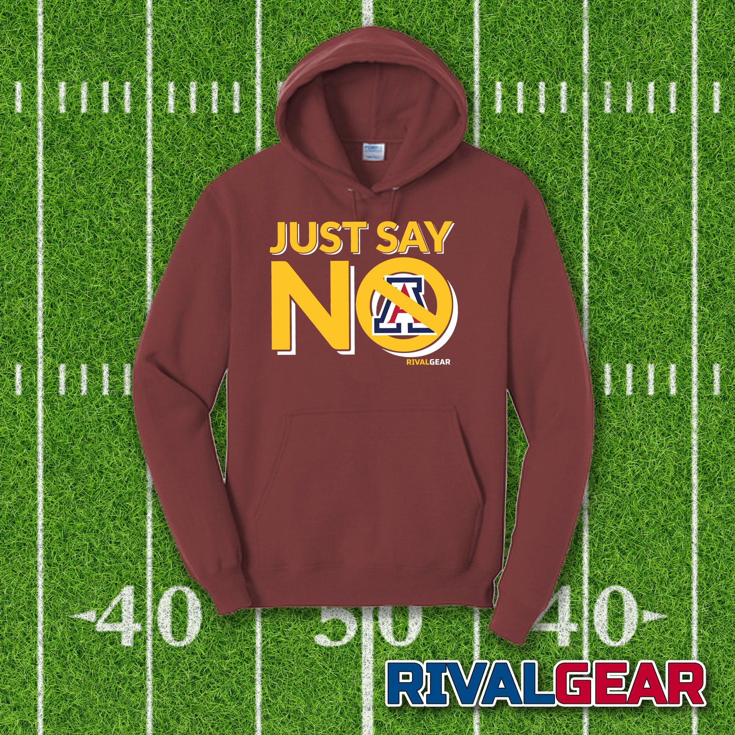 Just Say No Hoodie for Arizona State Football Fans (Anti-Arizona)