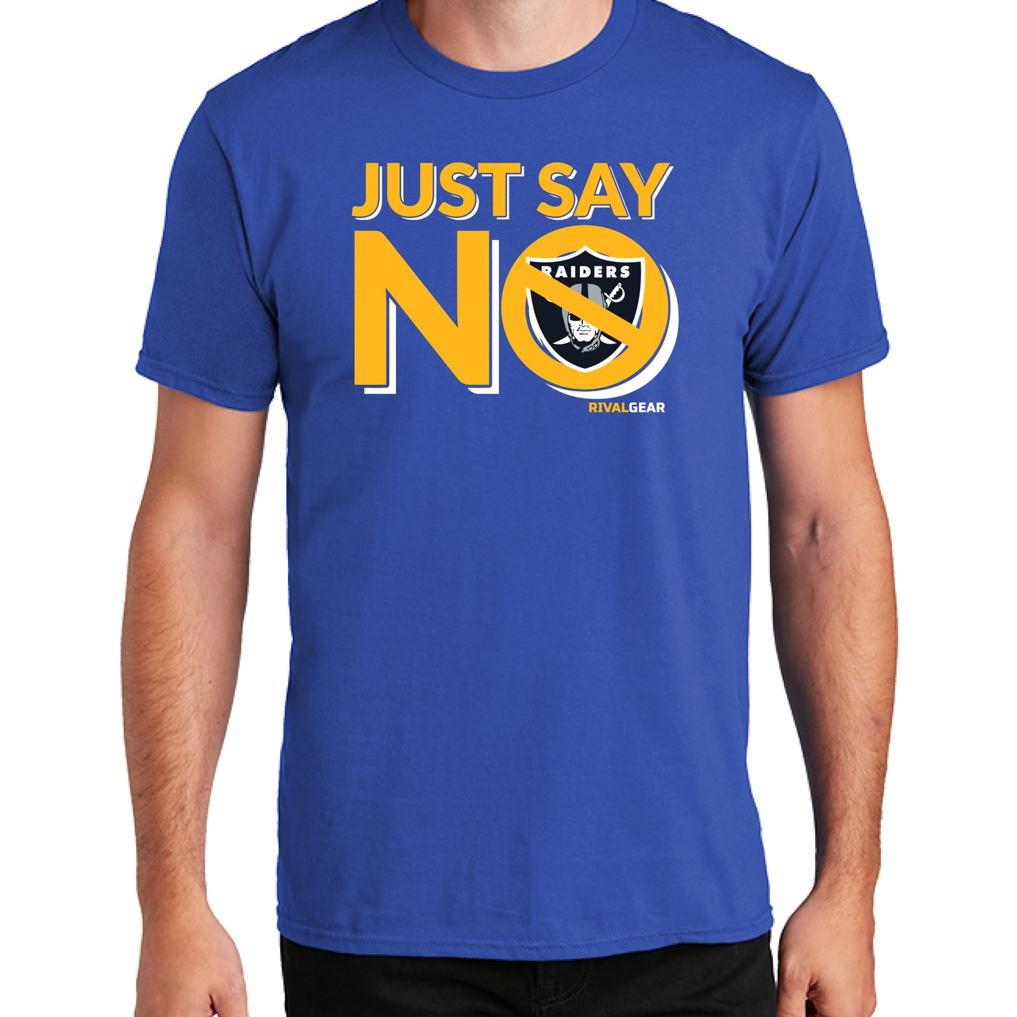 Just Say No T-Shirt for Chargers Football Fans (Anti-Raiders)