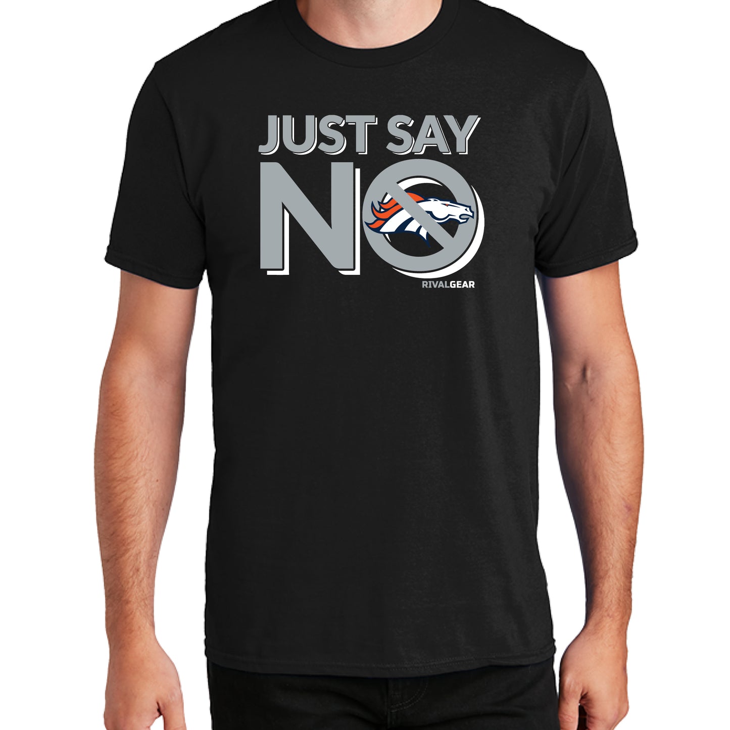 Just Say No T-Shirt for Raiders Football Fans (Anti-Broncos)