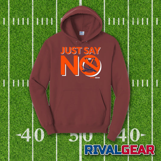 Just Say No Hoodie for Virginia Tech Football Fans (Anti-Virginia)