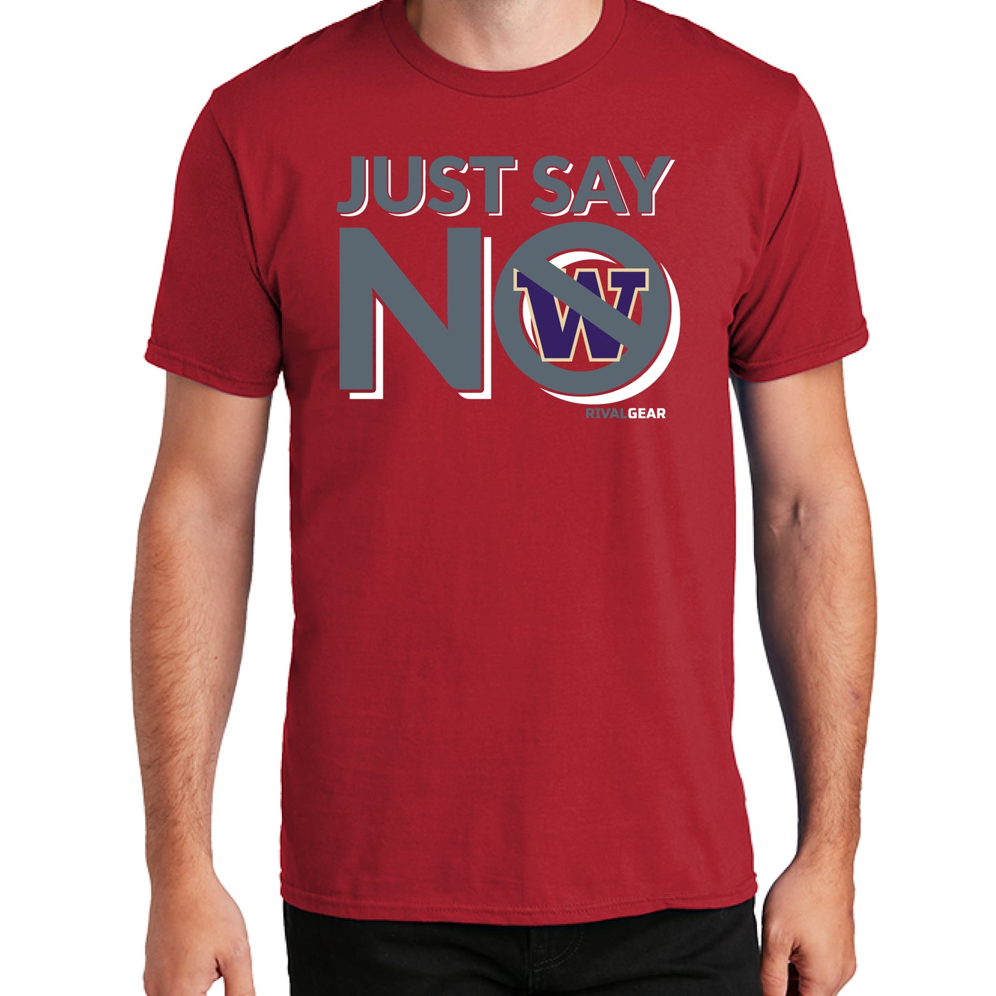 Just Say No T-Shirt for Washington State Football Fans (Anti-Washington)