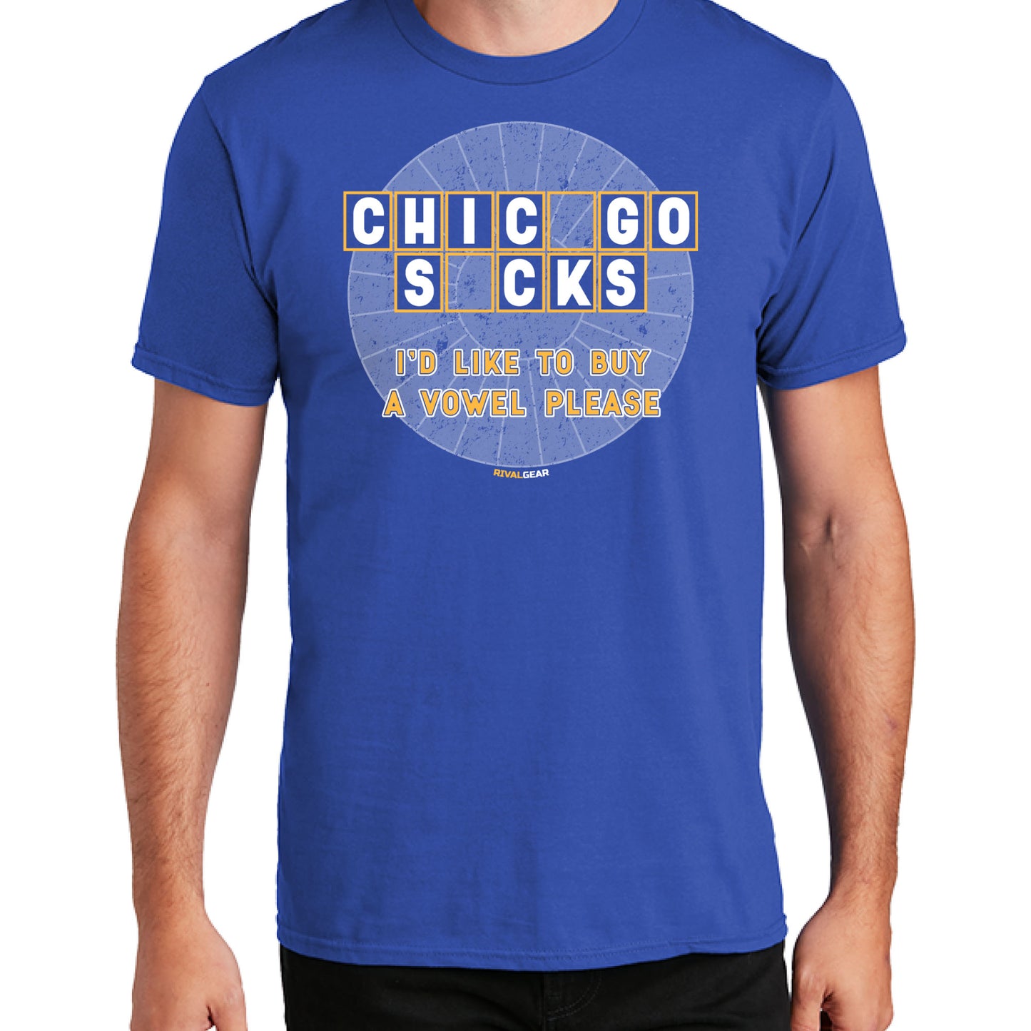 Buy A Vowel T-Shirt for Blues Hockey Fans (Anti-Chicago)