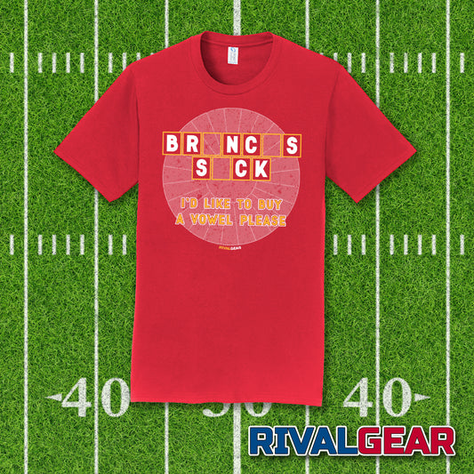 Buy A Vowel T-Shirt for Chiefs Football Fans (Anti-Broncos)