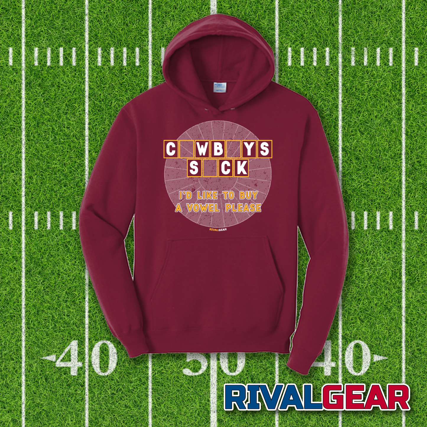 Buy A Vowel Hoodie for Commanders Football Fans (Anti-Cowboys)