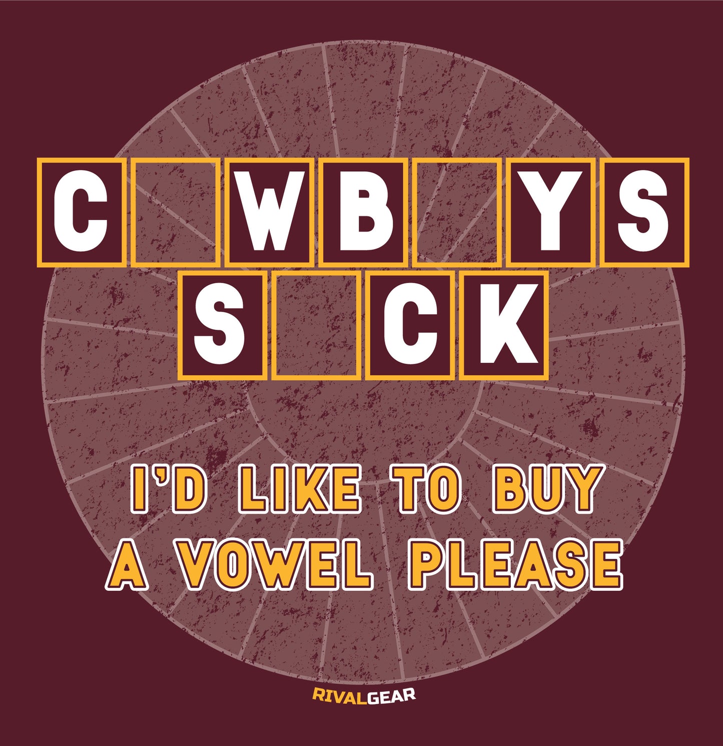 Buy A Vowel T-Shirt for Commanders Football Fans (Anti-Cowboys)