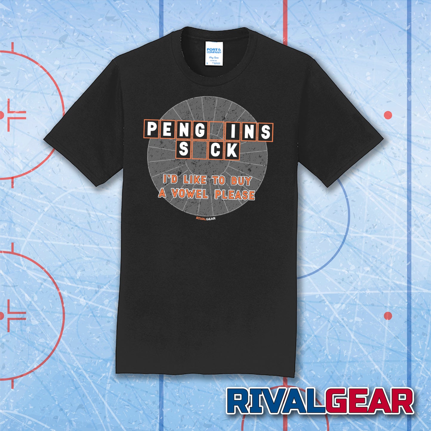 Buy A Vowel T-Shirt for Flyers Hockey Fans (Anti-Penguins)