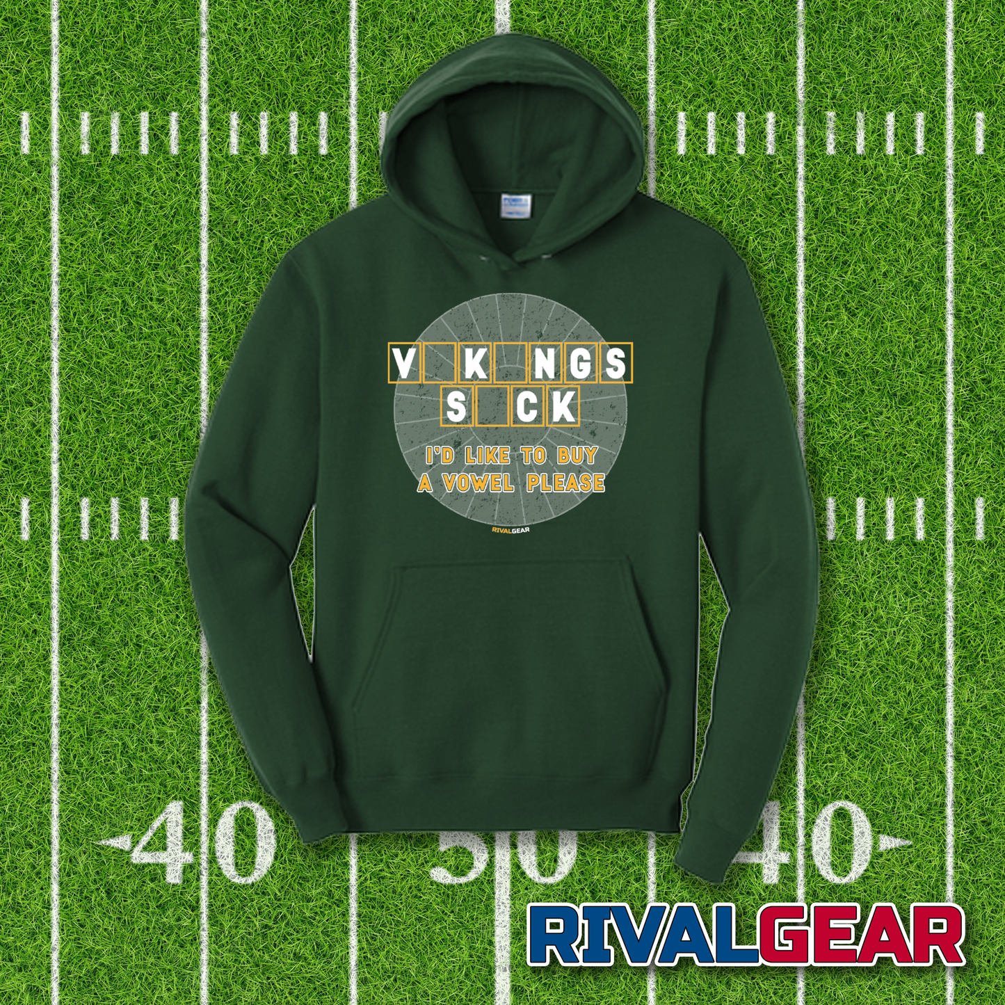 Buy A Vowel Hoodie for Packers Football Fans (Anti-Vikings)