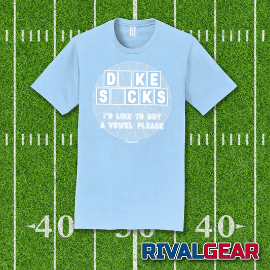 Buy A Vowel T-Shirt for North Carolina Football Fans (Anti-Duke)