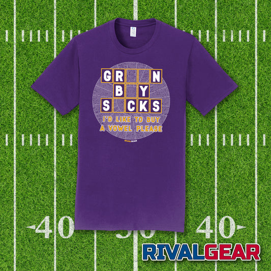 Buy A Vowel T-Shirt for Vikings Football Fans (Anti-Packers)