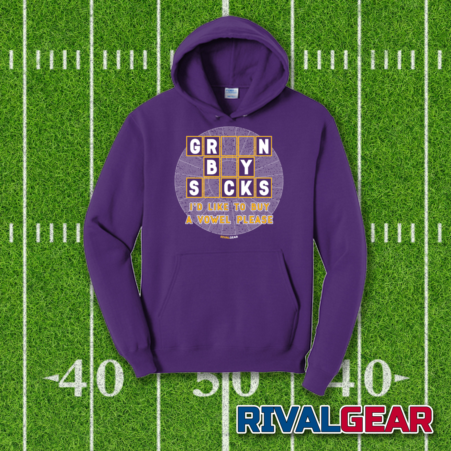 Buy A Vowel Hoodie for Vikings Football Fans (Anti-Packers)