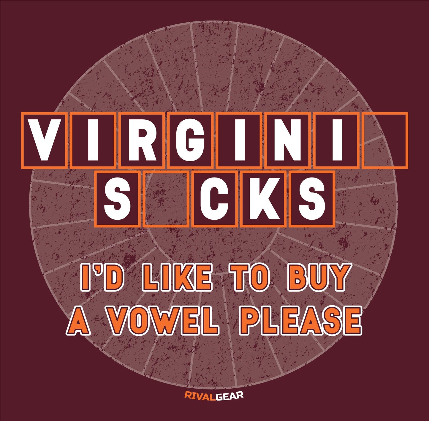 Buy A Vowel T-Hoodie for Virginia Tech Football Fans (Anti-Virginia)