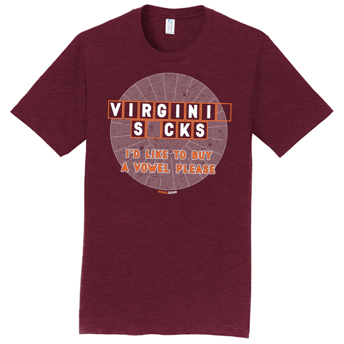 Buy A Vowel T-Shirt for Virginia Tech Football Fans (Anti-Virginia)