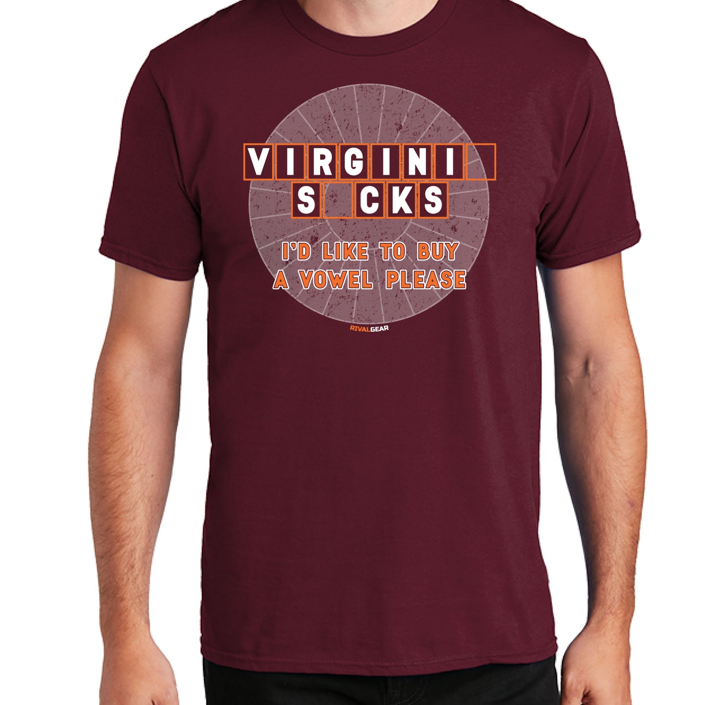 Buy A Vowel T-Shirt for Virginia Tech Football Fans (Anti-Virginia)