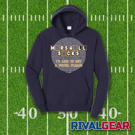 Buy A Vowel Hoodie for West Virginia Football Fans (Anti-Marshall)