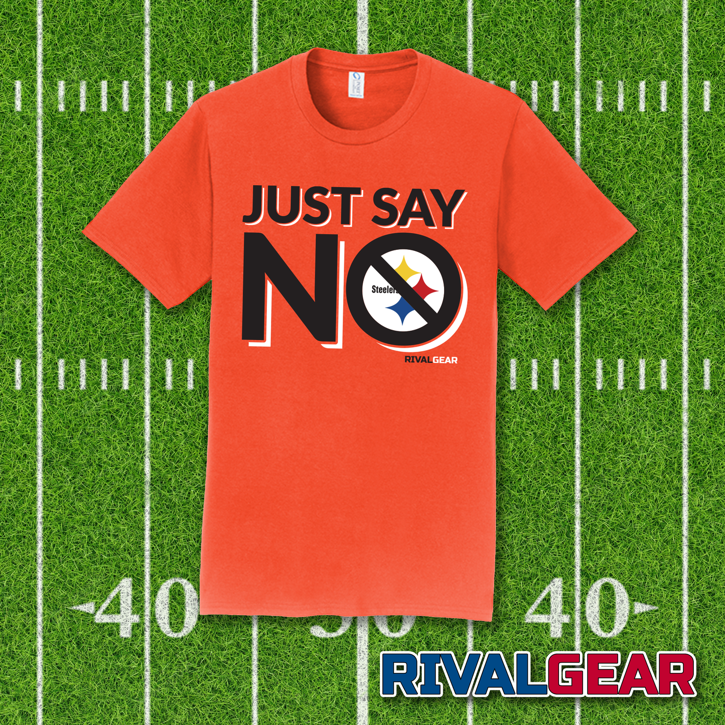 Just Say No T-Shirt for Bengals Football Fans (Anti-Steelers)