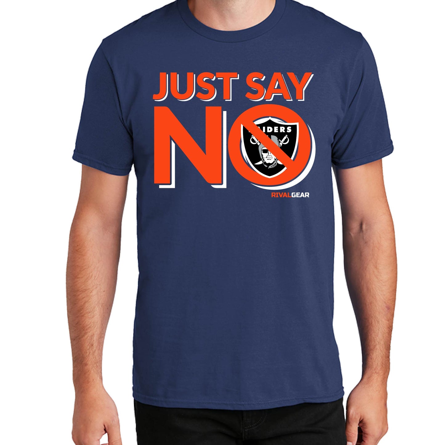 Just Say No T-Shirt for Broncos Football Fans (Anti-Raiders)