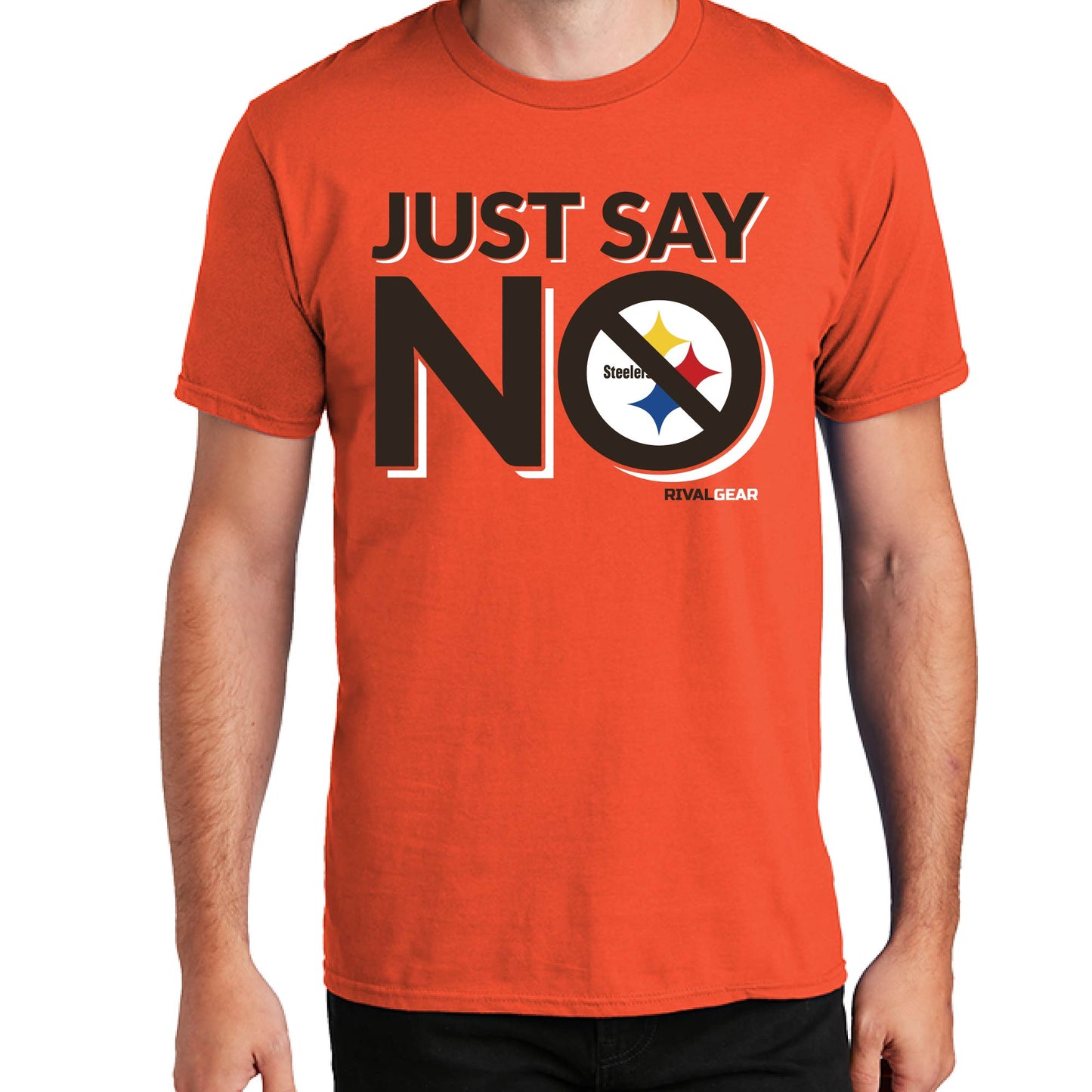 Just Say No T-Shirt for Browns Football Fans (Anti-Steelers)