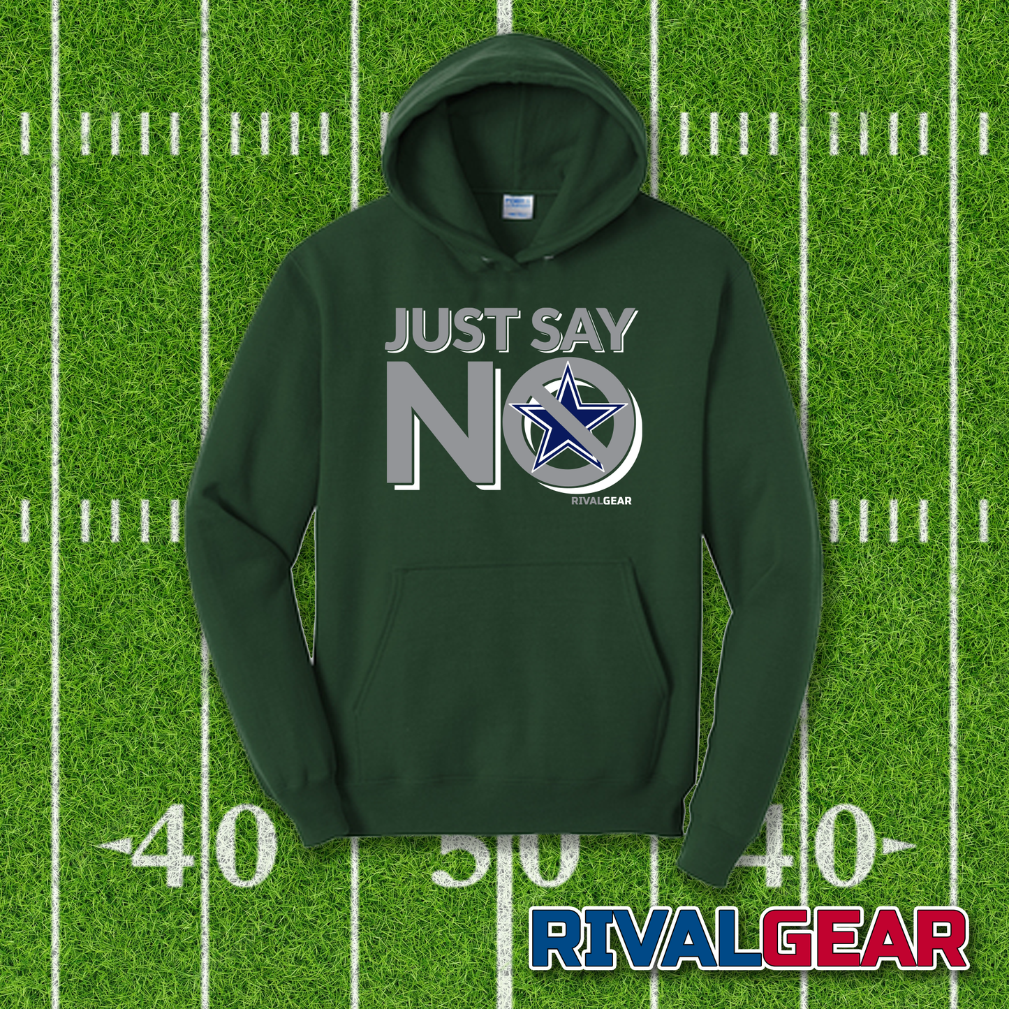 Just Say No Hoodie for Eagles Football Fans (Anti-Cowboys)