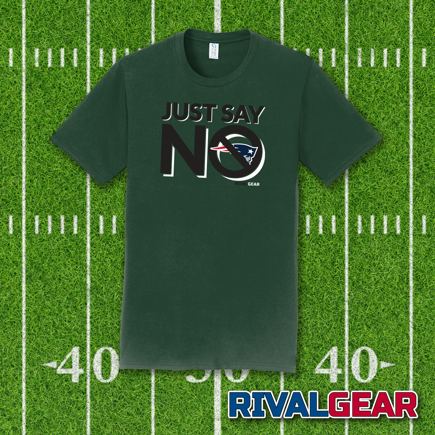 Just Say No T-Shirt for Jets Football Fans (Anti-Patriots)