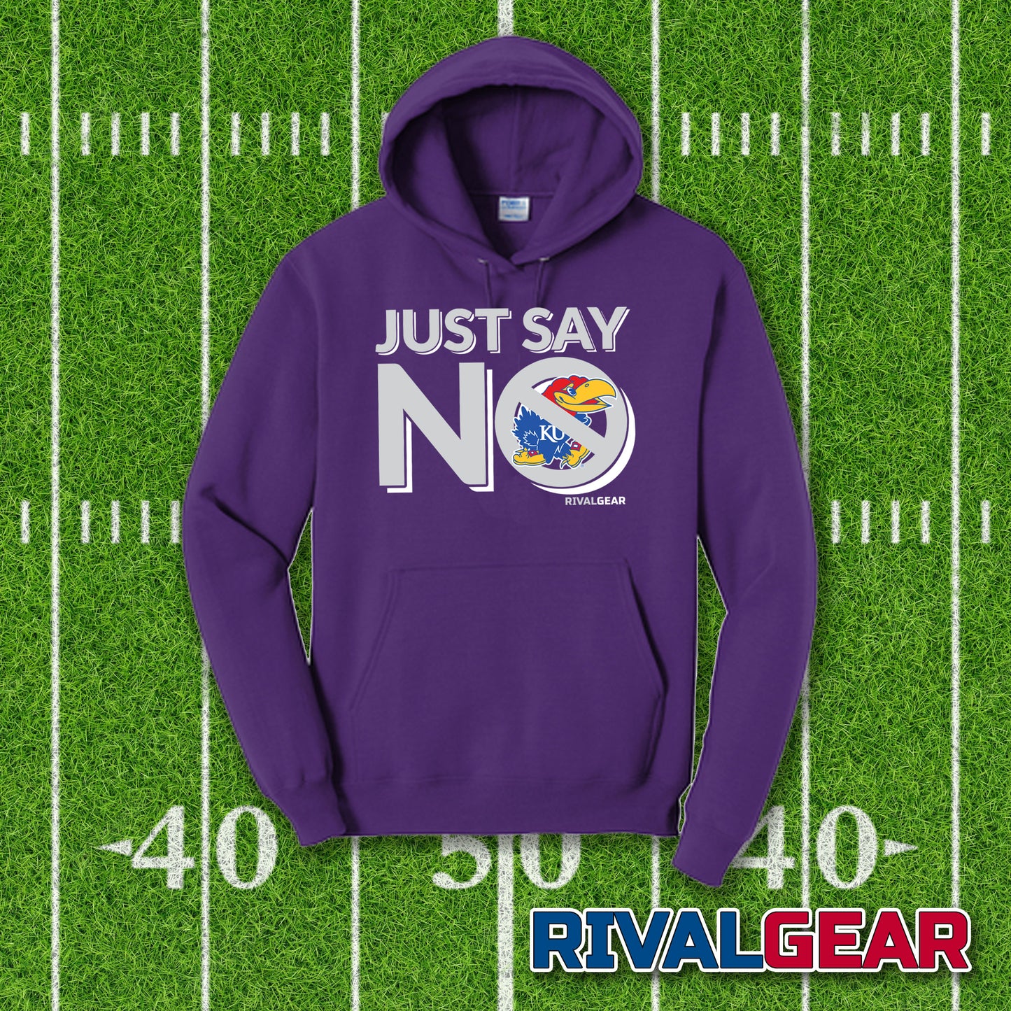 Just Say No Hoodie for Kansas State Football Fans (Anti-Kansas)