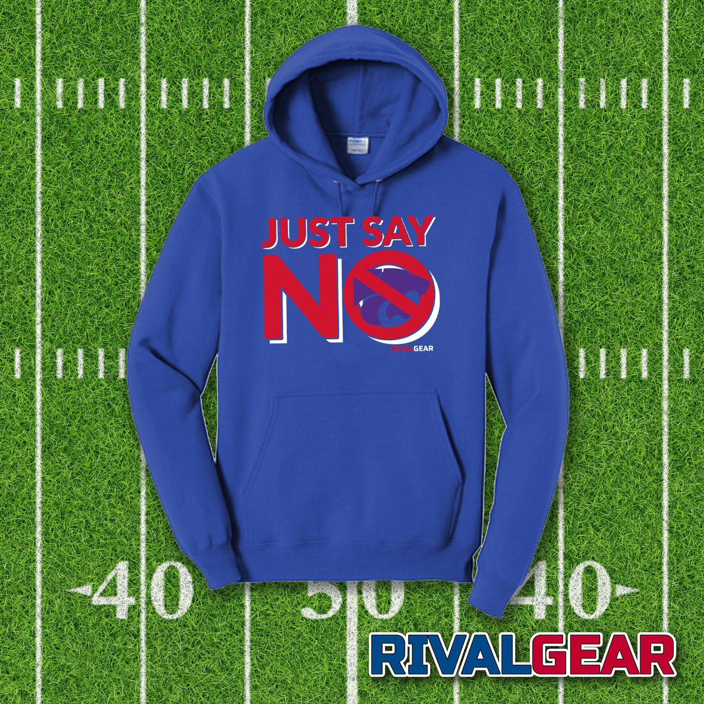 Just Say No Hoodie for Kansas Football Fans (Anti-Kansas State)