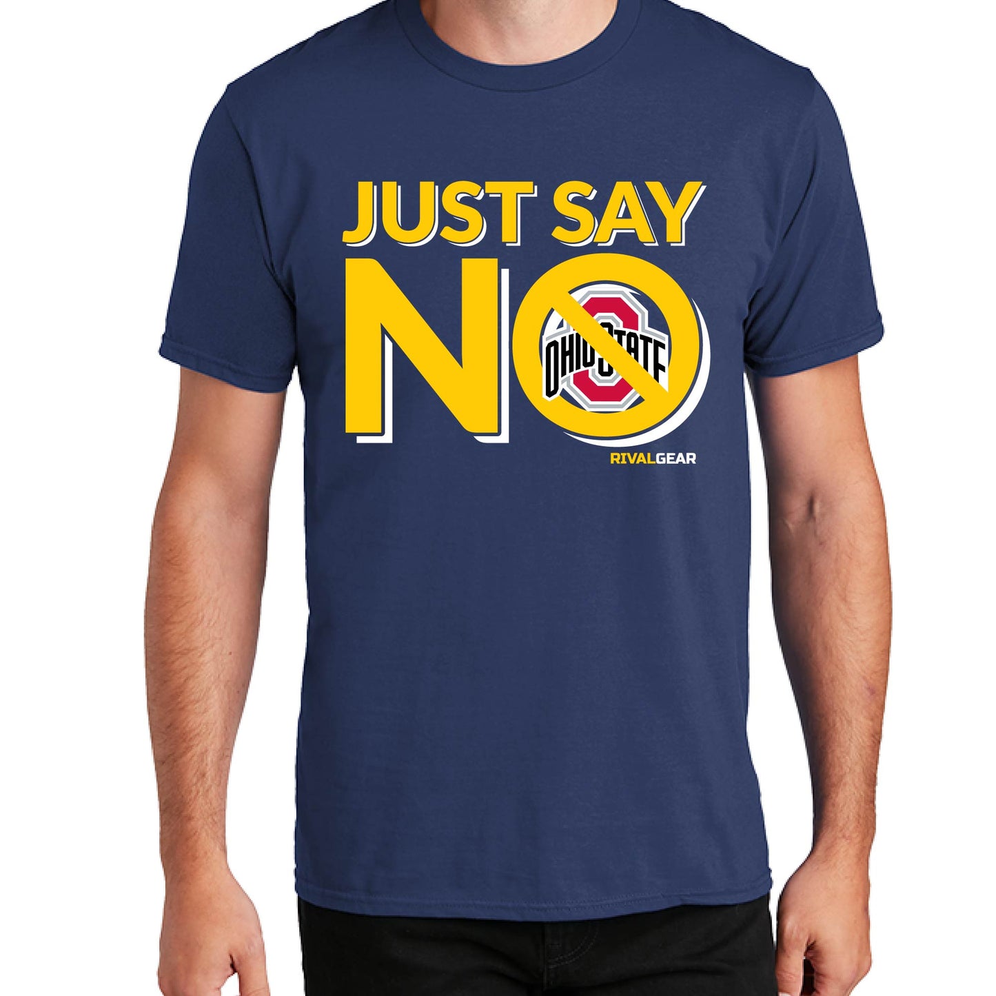 Promo Just Say No T-Shirt for Michigan Football Fans (Anti-Ohio State)