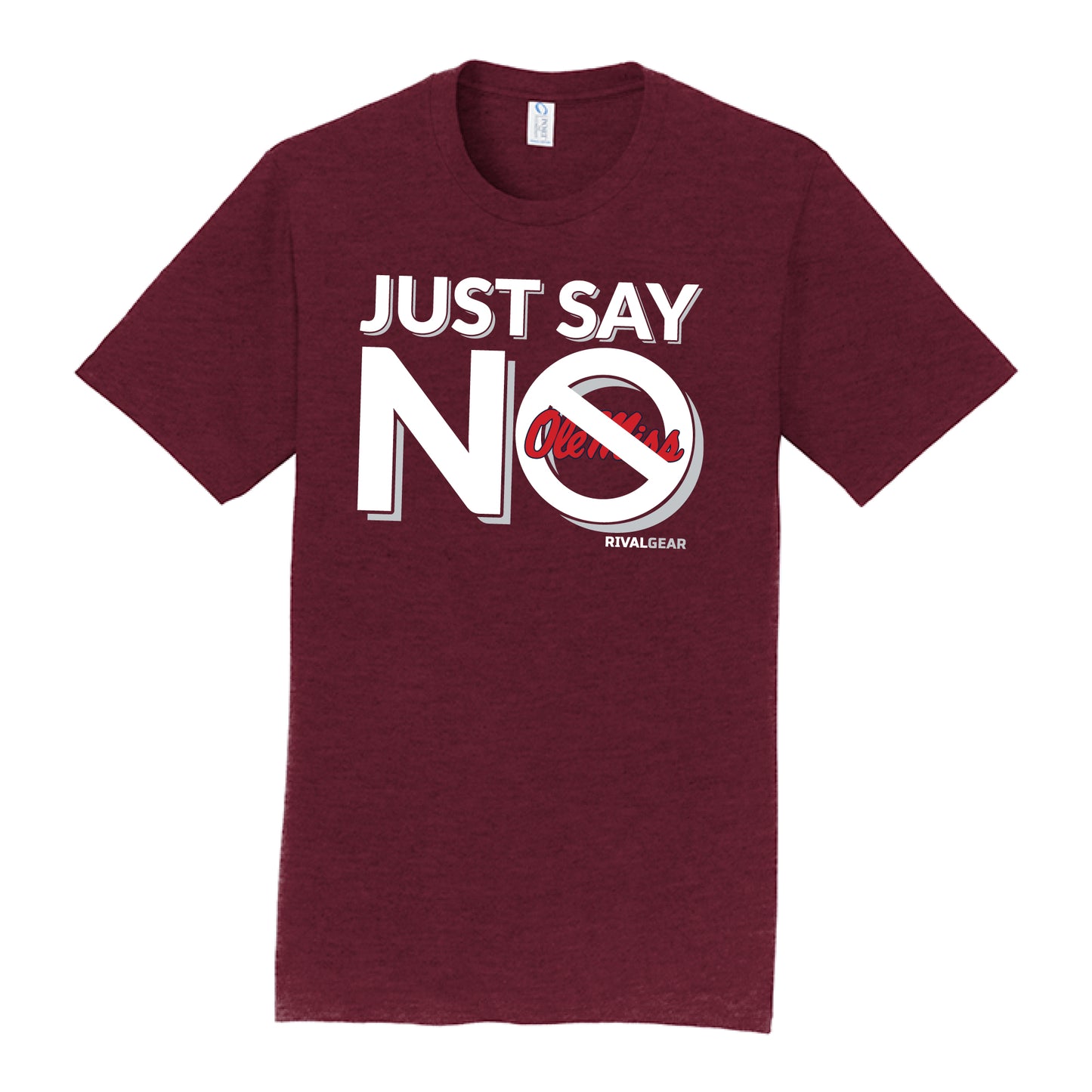 Just Say No T-Shirt for Mississippi State Football Fans (Anti-Ole Miss)
