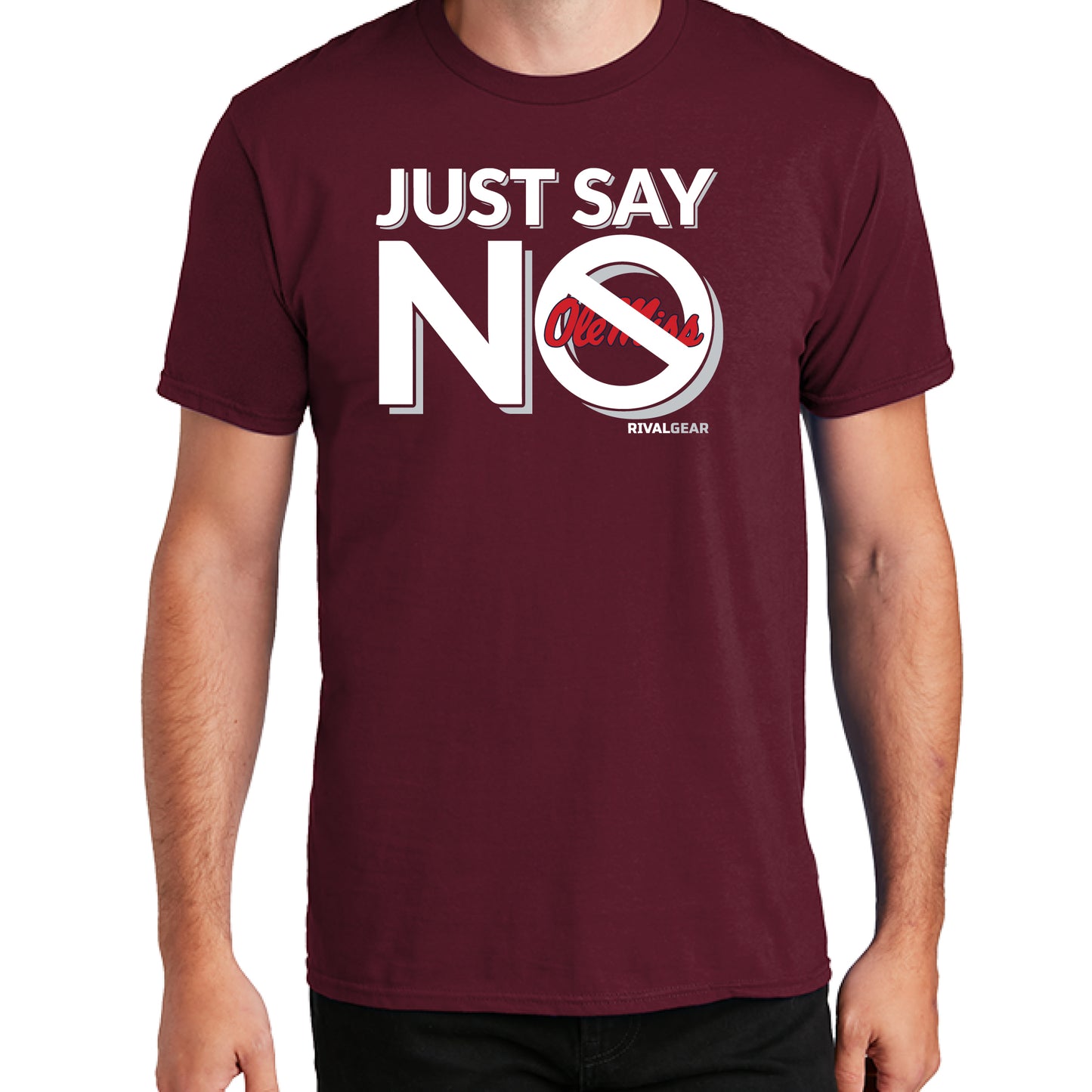 Just Say No T-Shirt for Mississippi State Football Fans (Anti-Ole Miss)