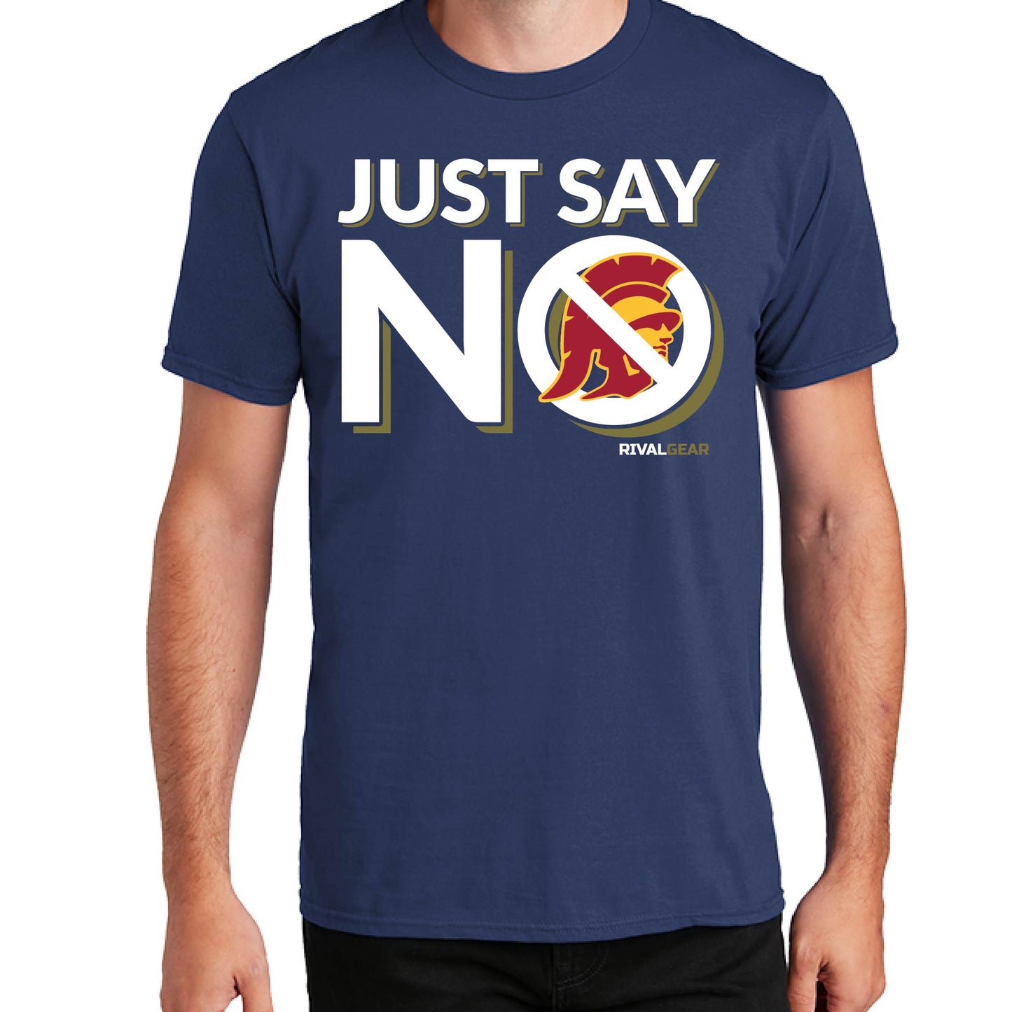 Just Say No T-Shirt for Notre Dame Football Fans (Anti-Trojans)