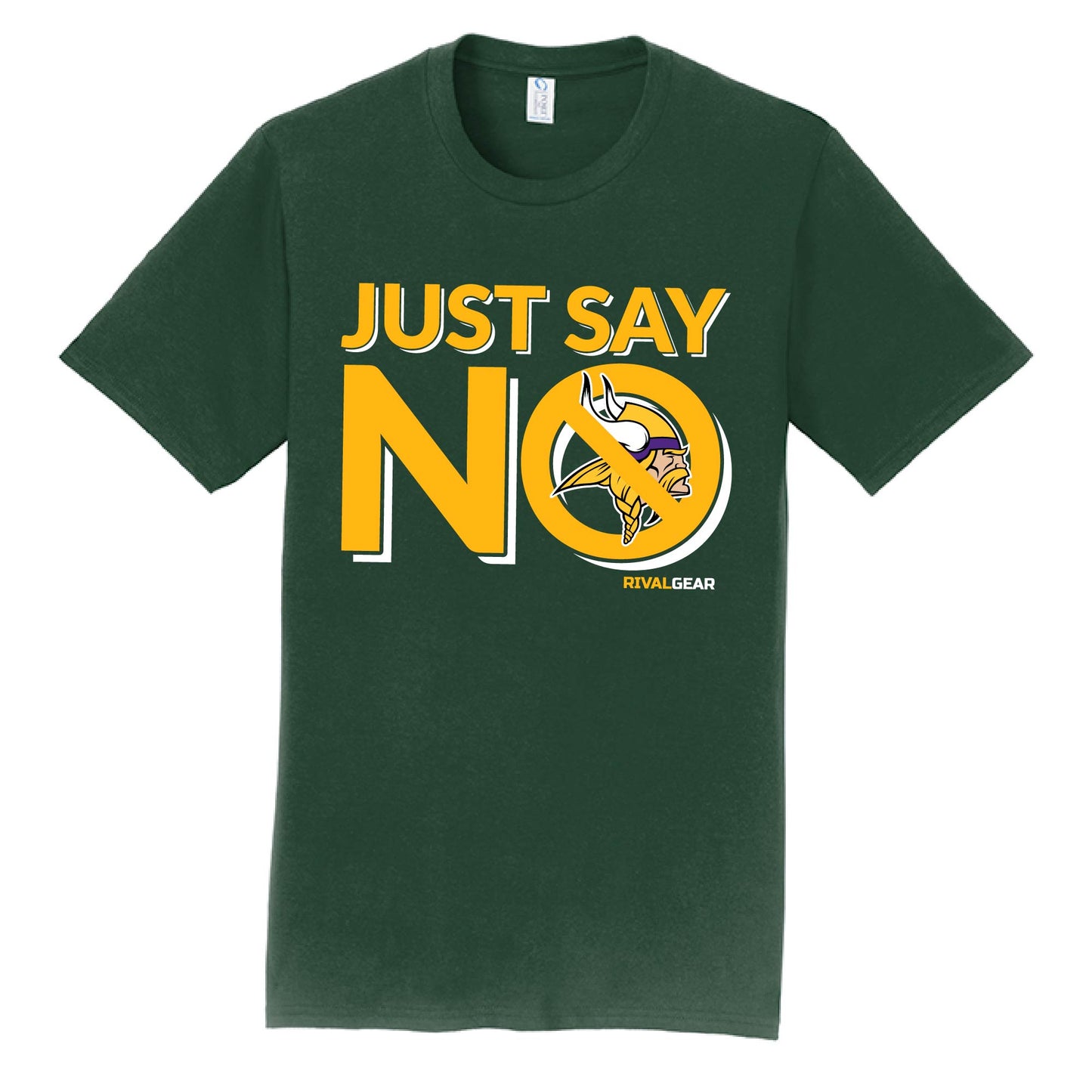 Just Say No T-Shirt for Packers Football Fans (Anti-Vikings)