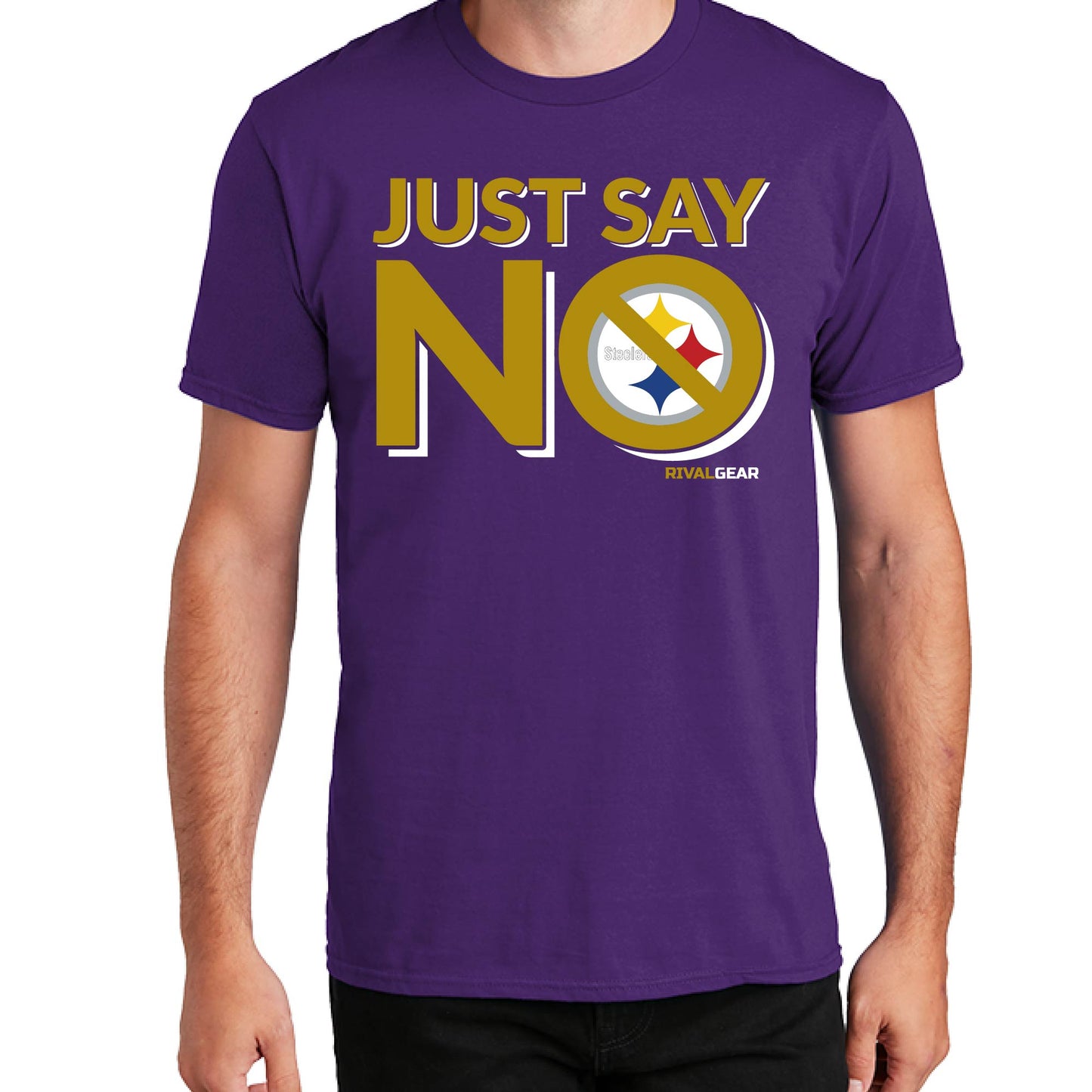 Promo Just Say No T-Shirt for Ravens Football Fans (Anti-Steelers)