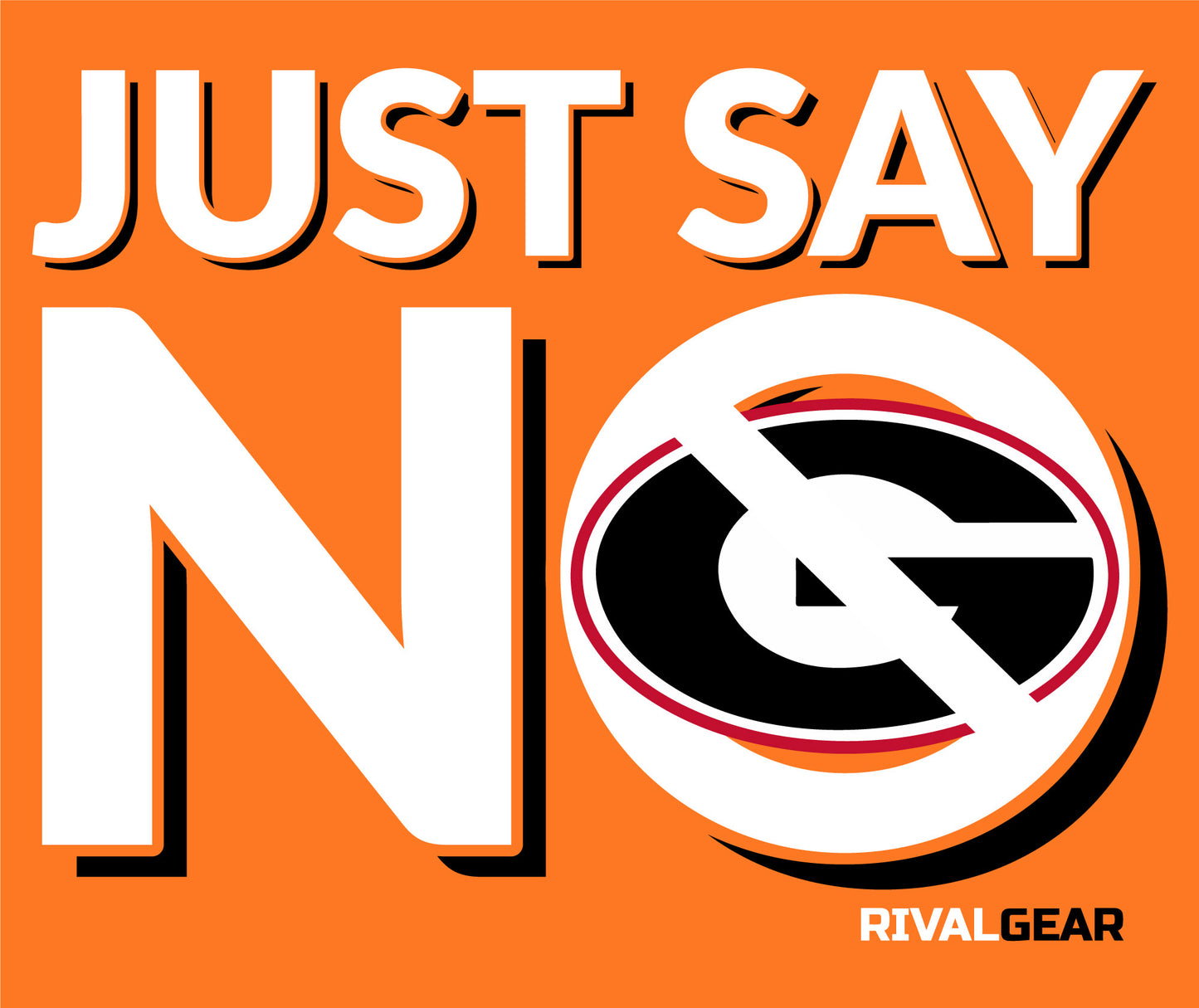 Just Say No T-Shirt for Tennessee Football Fans (Anti-Georgia)