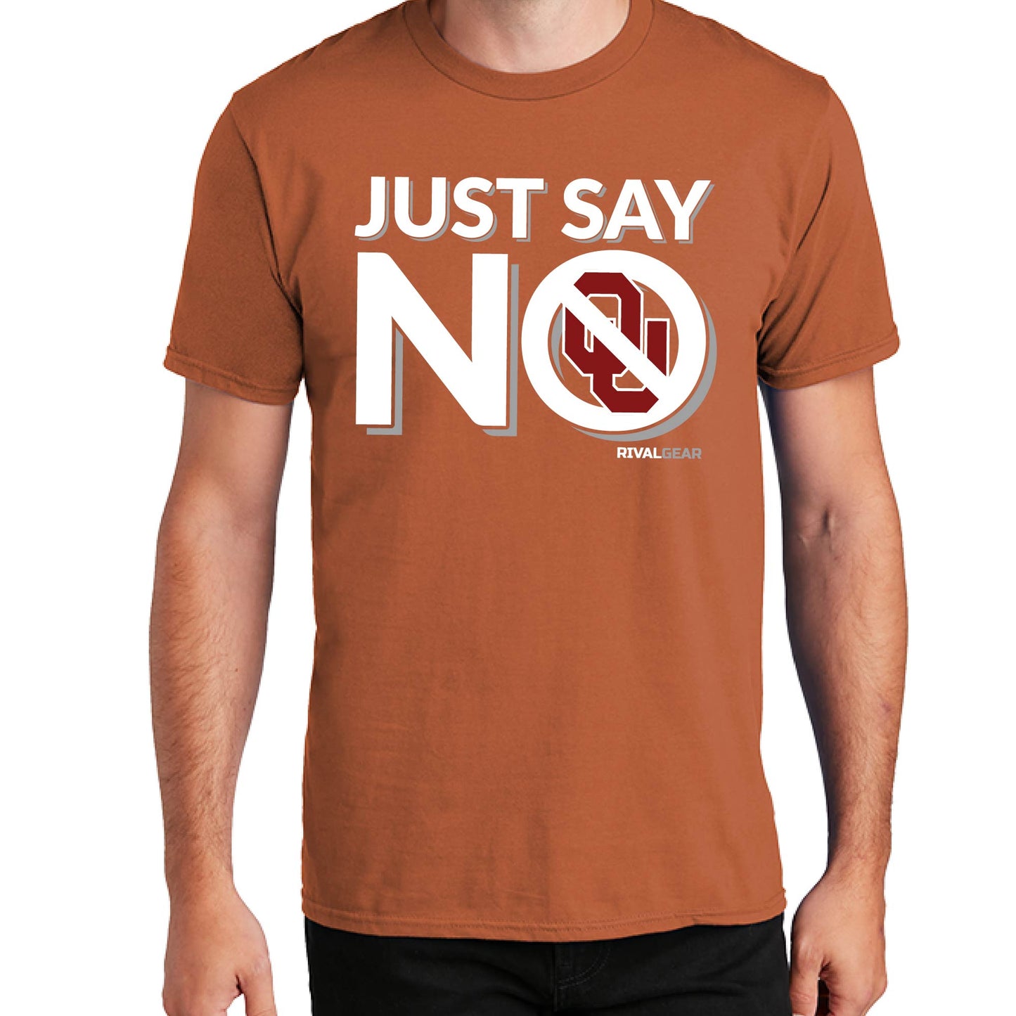 Promo Just Say No T-Shirt for Texas Football Fans (Anti-Oklahoma)