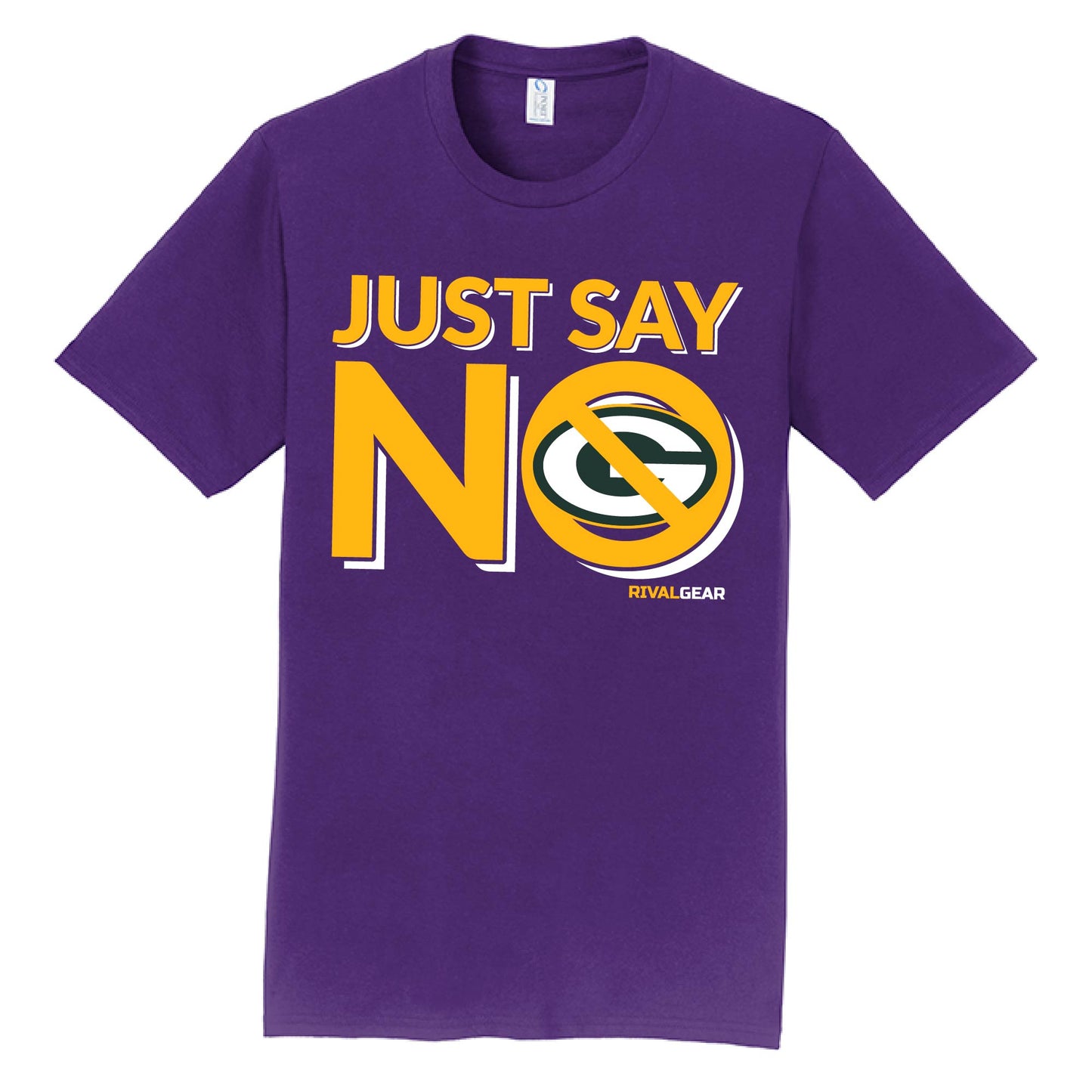 Just Say No T-Shirt for Vikings Football Fans (Anti-Packers)