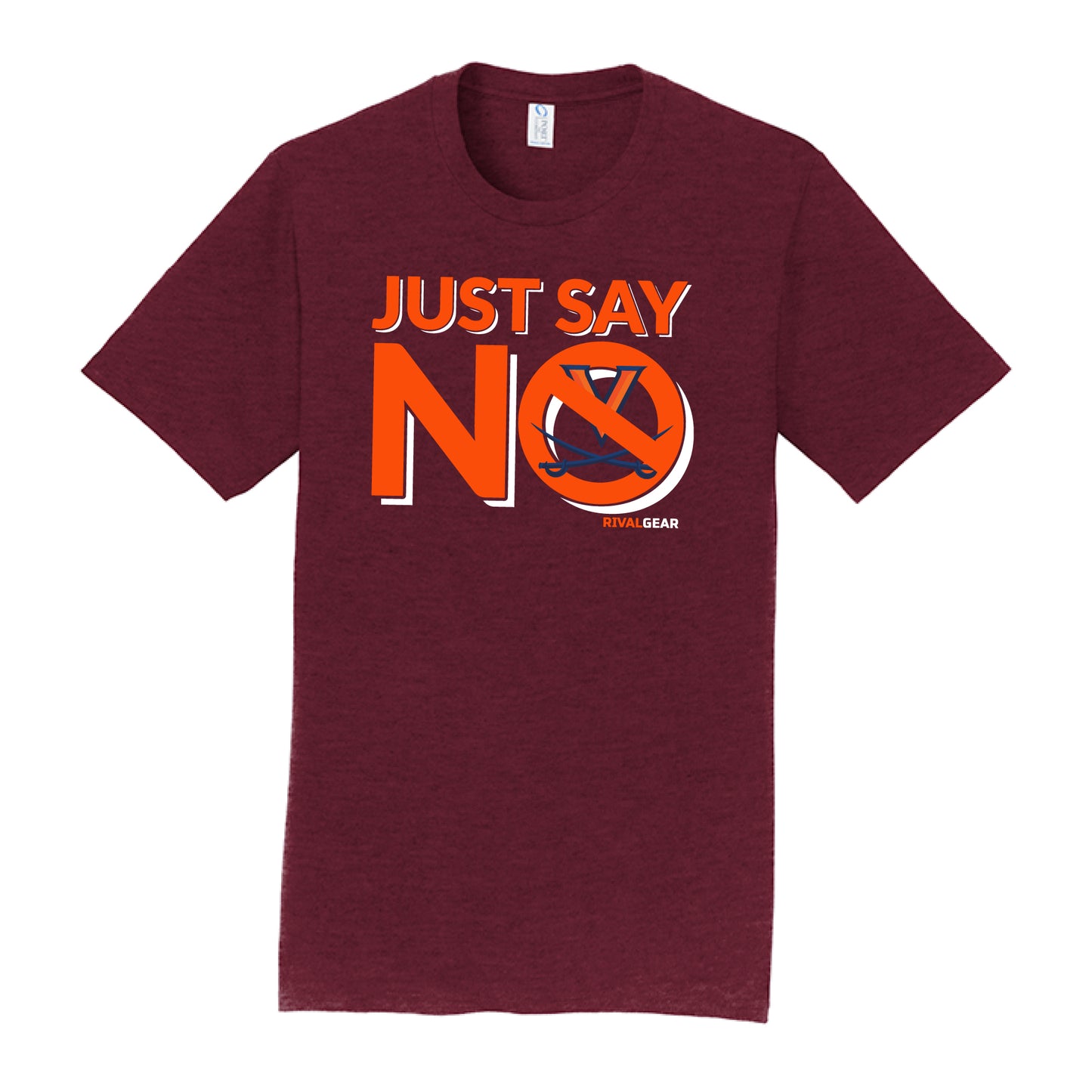 Just Say No T-Shirt for Virginia Tech Football Fans (Anti-Virginia)
