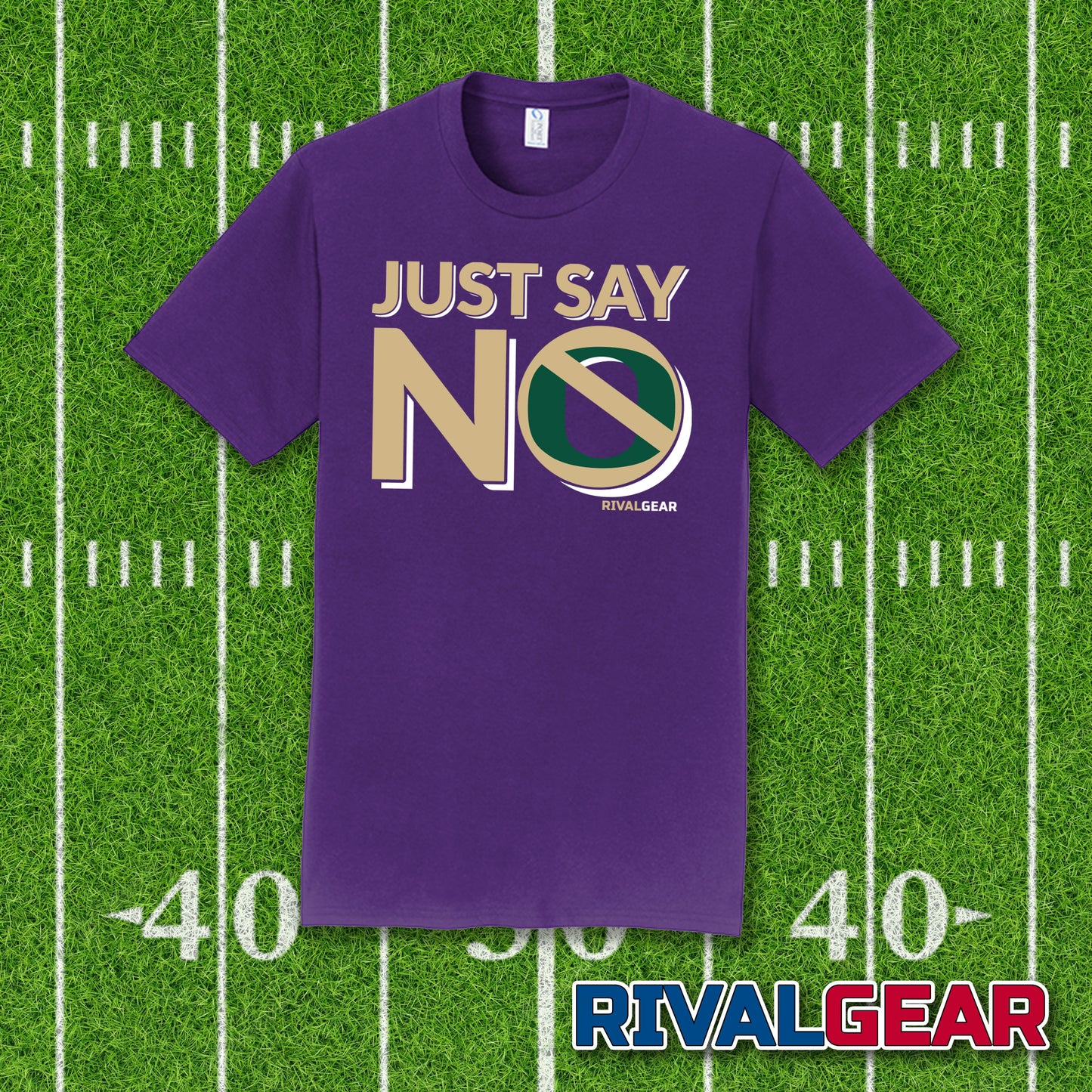 Just Say No T-Shirt for University of Washington Football Fans (Anti-Oregon)