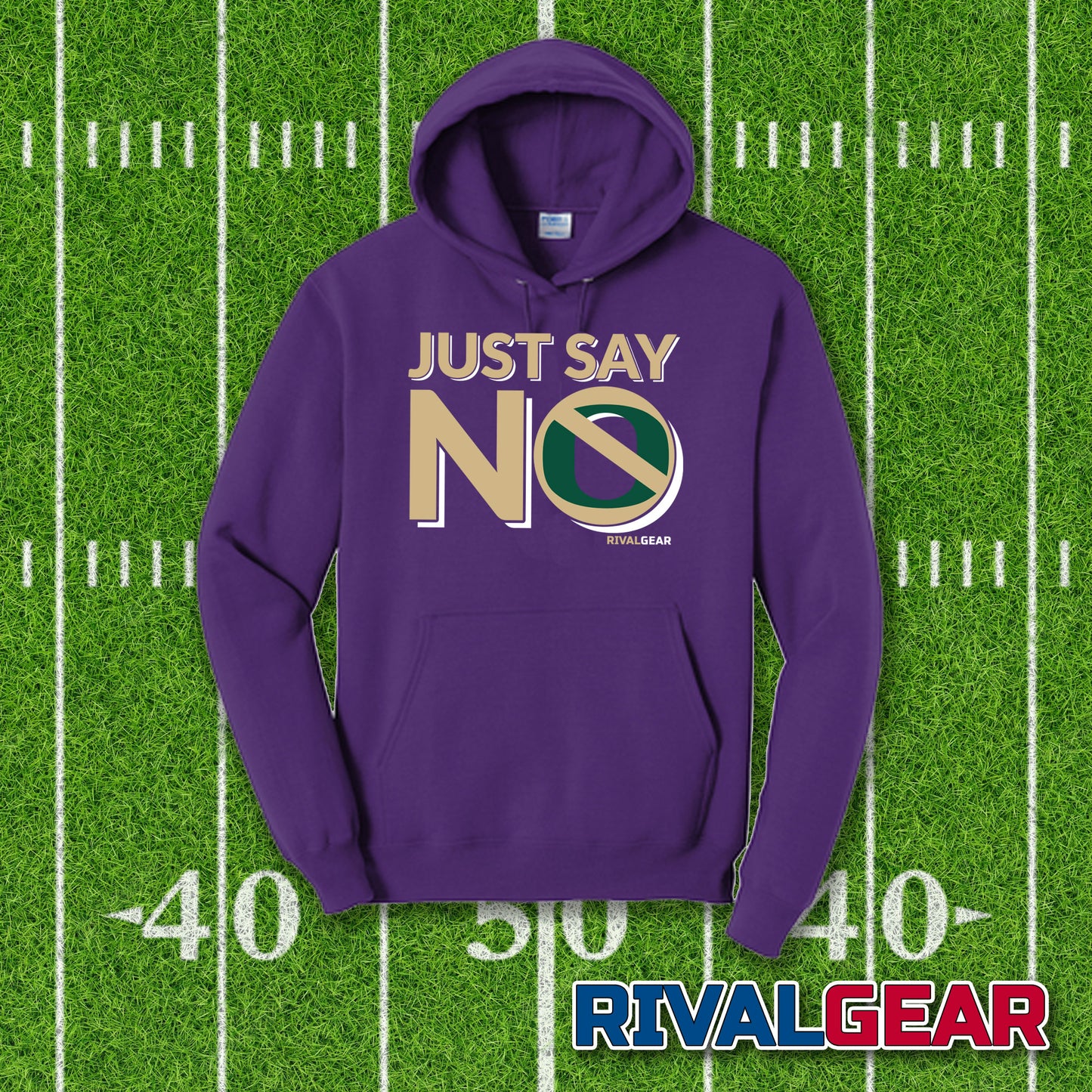 Just Say No Hoodie for University of Washington Football Fans (Anti-Oregon)