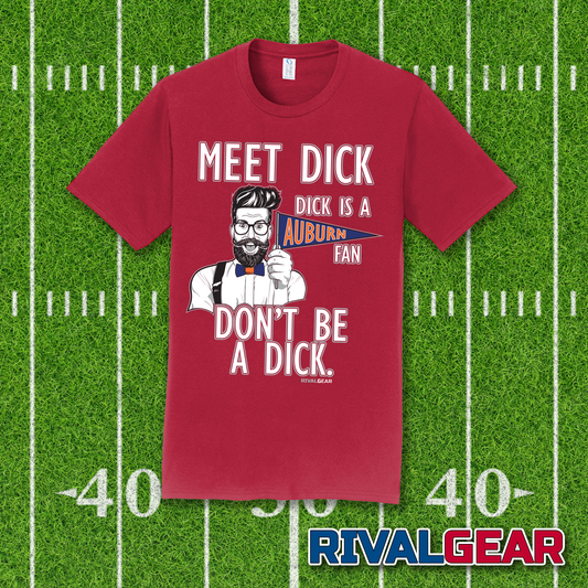 Promo Meet Dick T-Shirt for Alabama Football Fans (Anti-Auburn)