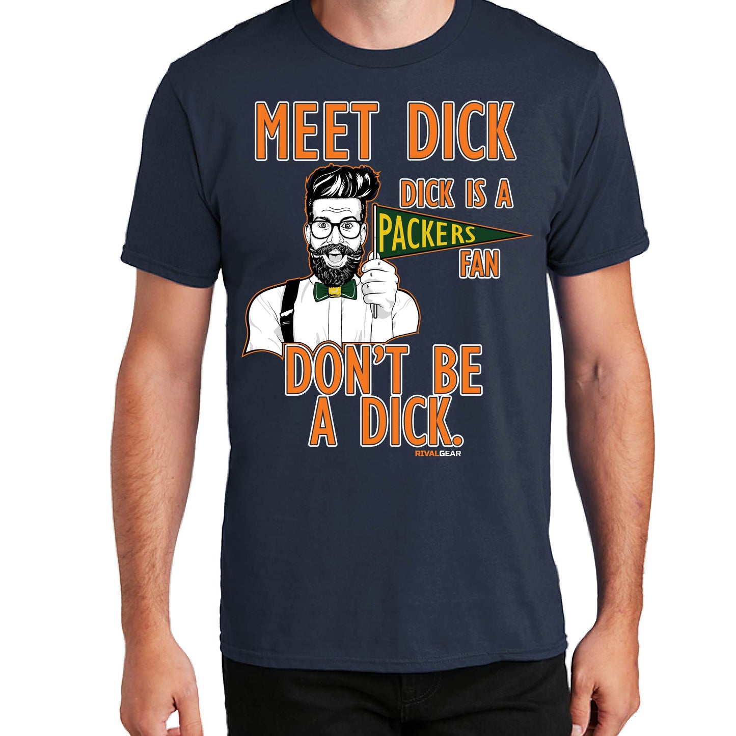 Promo Meet Dick T-Shirt for Bears Football Fans (Anti-Packers)