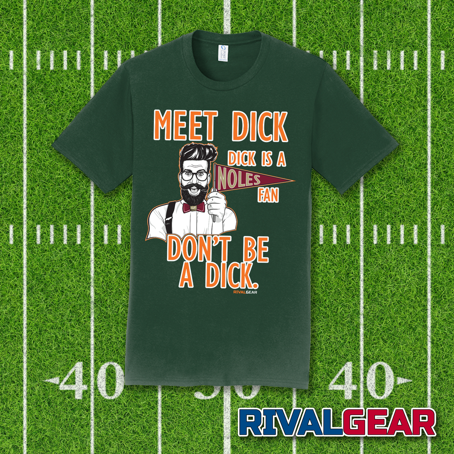 Promo Meet Dick T-Shirt for Miami Football Fans (Anti-Florida State)