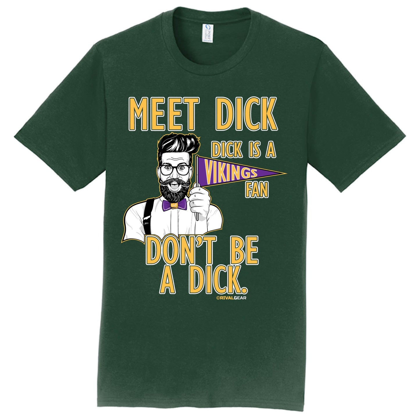 Promo Meet Dick T-Shirt for Packers Football Fans (Anti-Vikings)