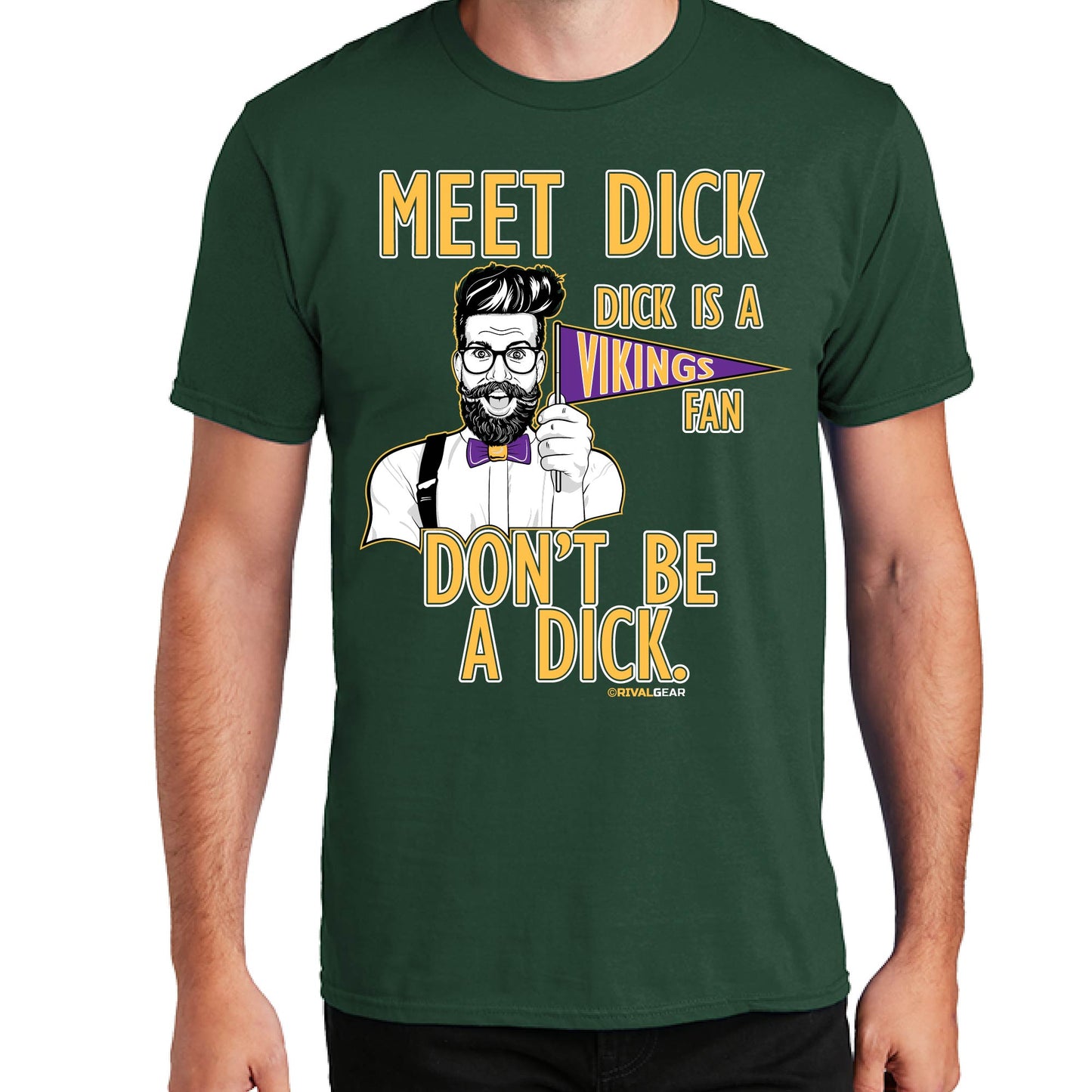 Promo Meet Dick T-Shirt for Packers Football Fans (Anti-Vikings)