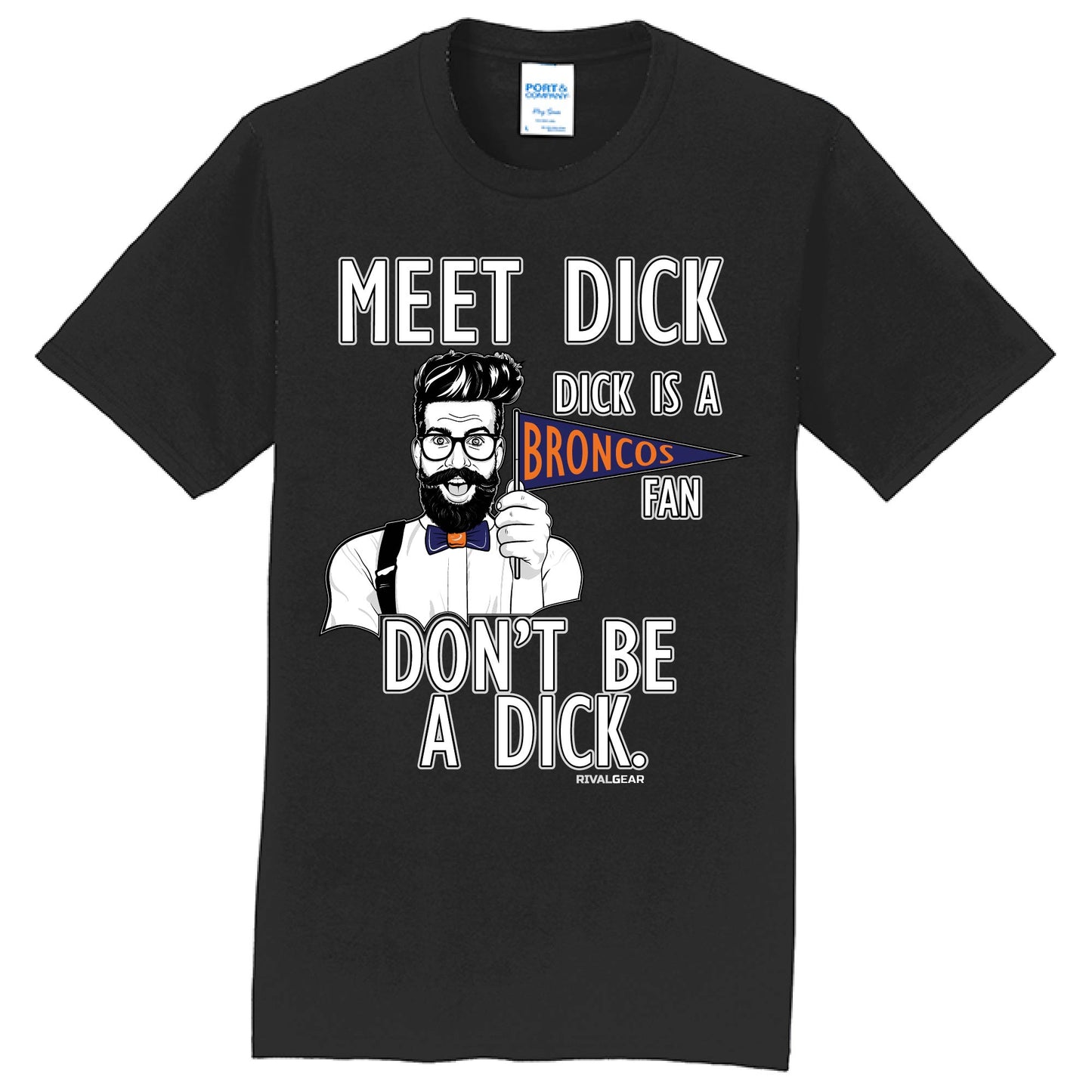 Promo Meet Dick T-Shirt for Raiders Football Fans (Anti-Broncos)