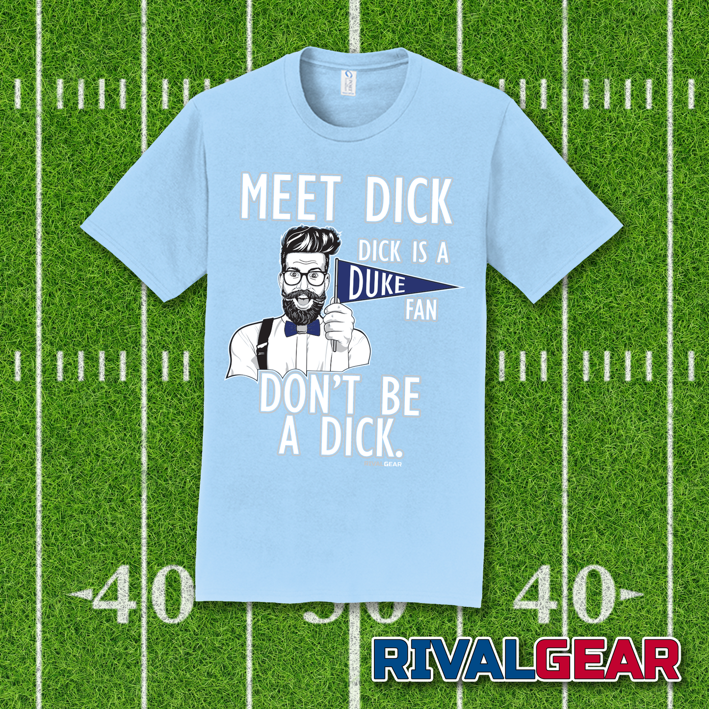 Promo Meet Dick T-Shirt for North Carolina Football Fans (Anti-Duke)