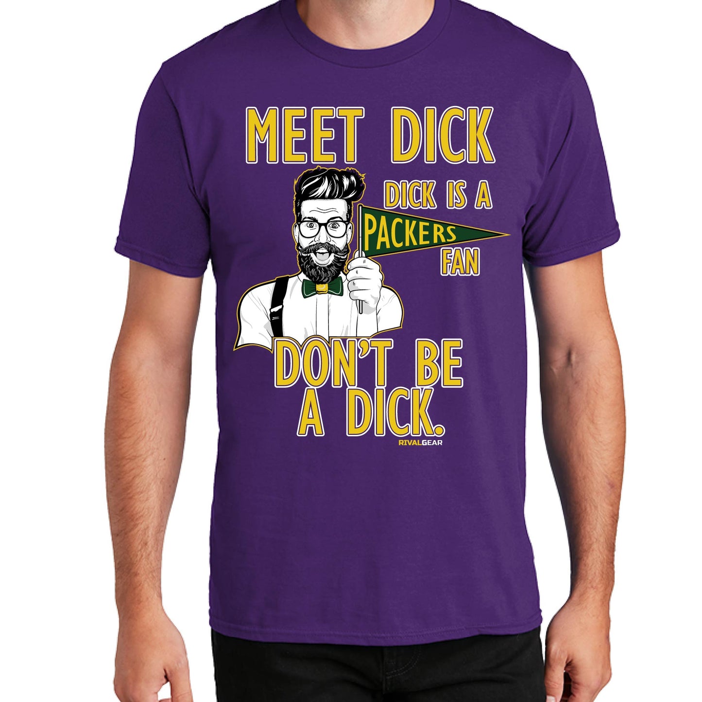 Promo Meet Dick T-Shirt for Vikings Football Fans (Anti-Packers)