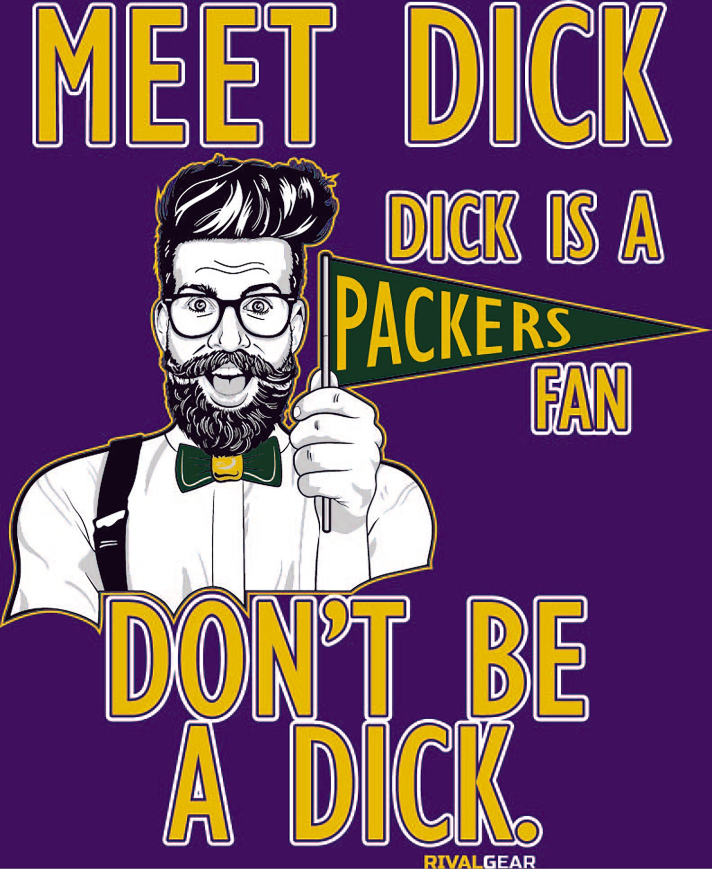 Promo Meet Dick T-Shirt for Vikings Football Fans (Anti-Packers)