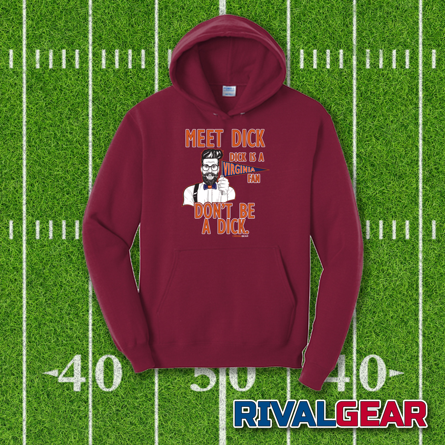 Meet Dick Hoodie for Virginia Tech Football Fans (Anti-Virginia)