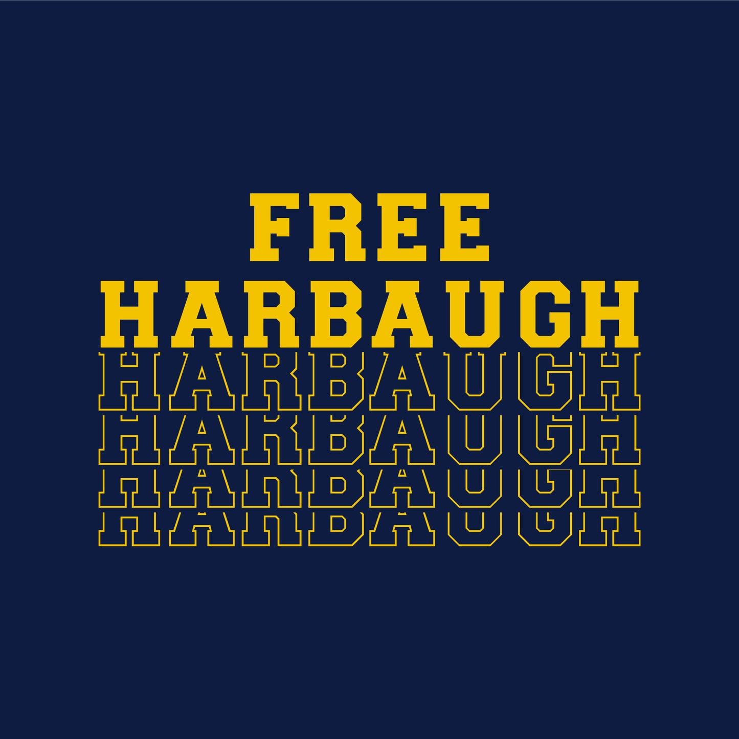 Free Harbaugh Faded T-Shirt for Michigan Football Fans