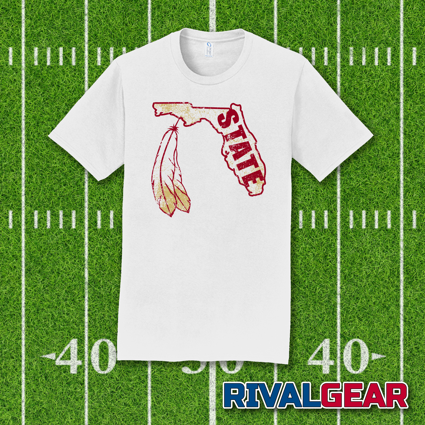 State Of Florida Feather - Florida State Football Fans T-Shirt